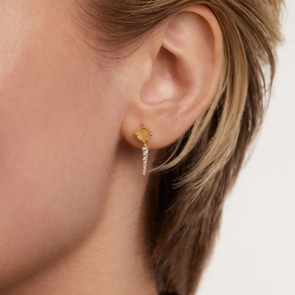 pg01-719-u Yoki rutile quartz single earring