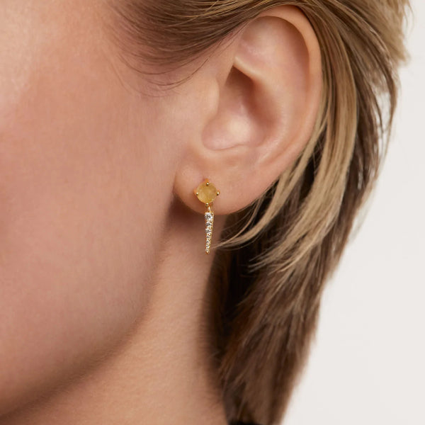 Yoki rutile quartz single earring