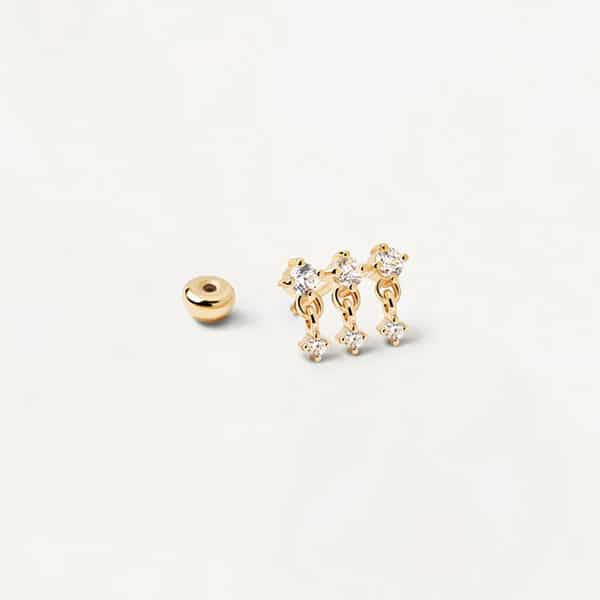 pg01-750-u Sol single gold earrings