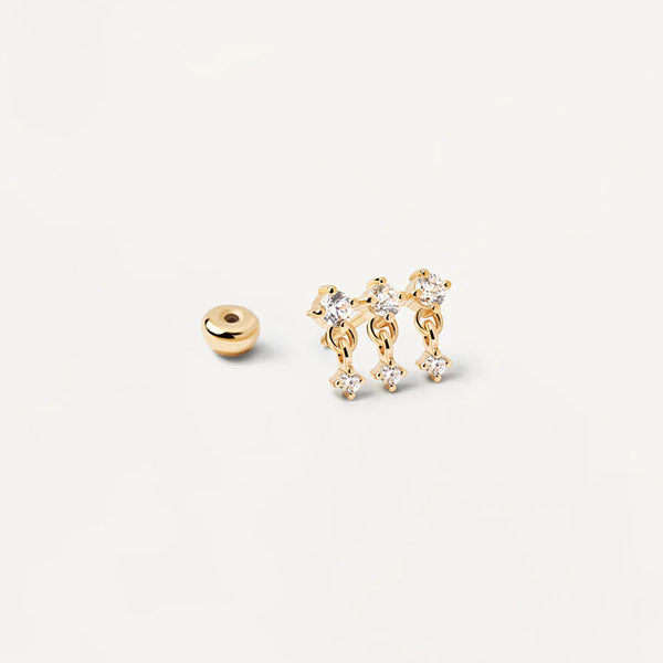 Sol single gold earrings