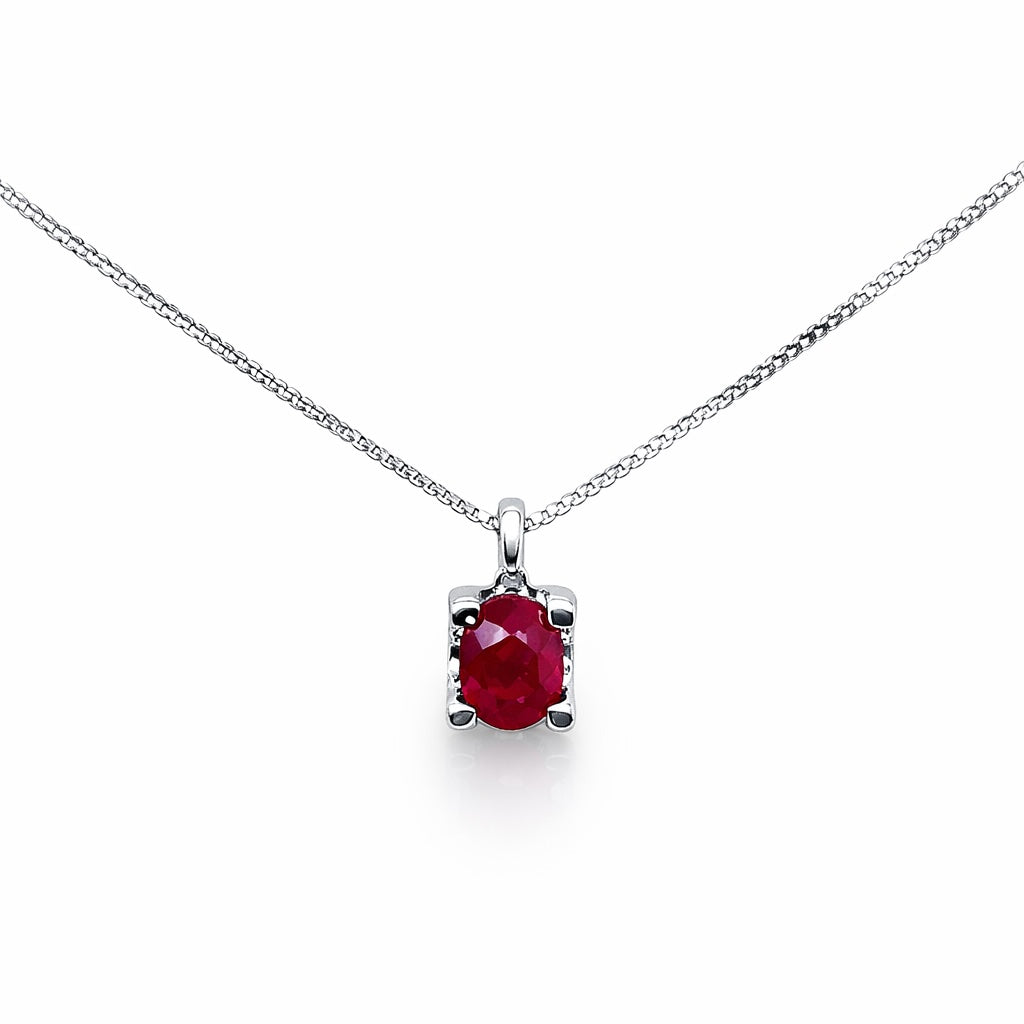 Punto luce con rubino e diamanti