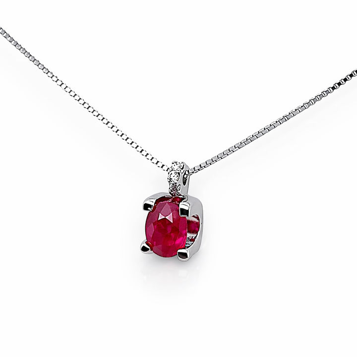 Punto luce con rubino e diamanti