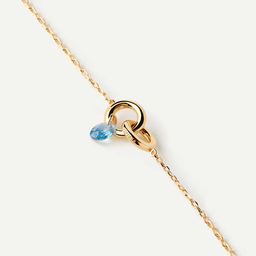 pu01-774-u blue lily gold-plated silver bracelet