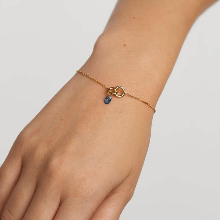 pu01-774-u blue lily gold-plated silver bracelet