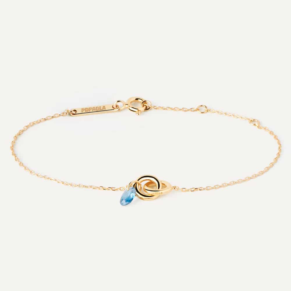pu01-774-u blue lily gold-plated silver bracelet