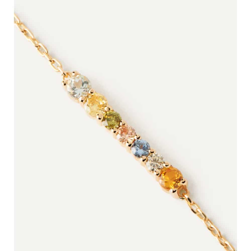 pu01-788-u rainbow gold-plated silver bracelet