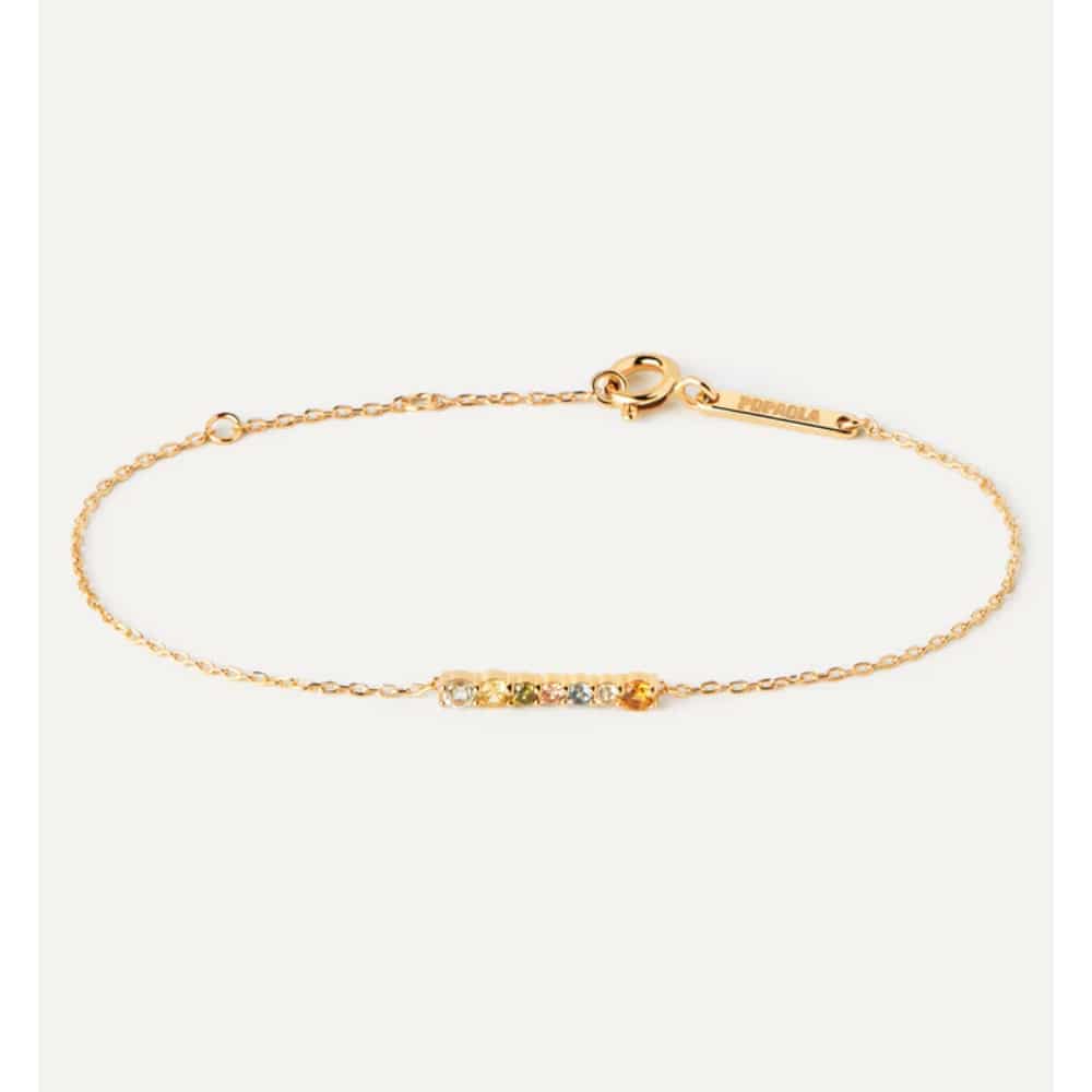 pu01-788-u rainbow gold-plated silver bracelet