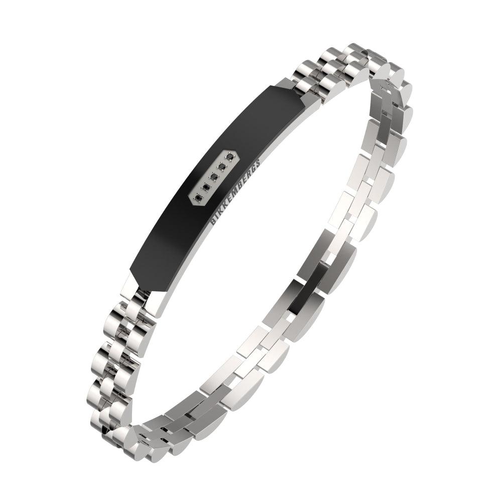 recb01wb Steel and diamond bracelet