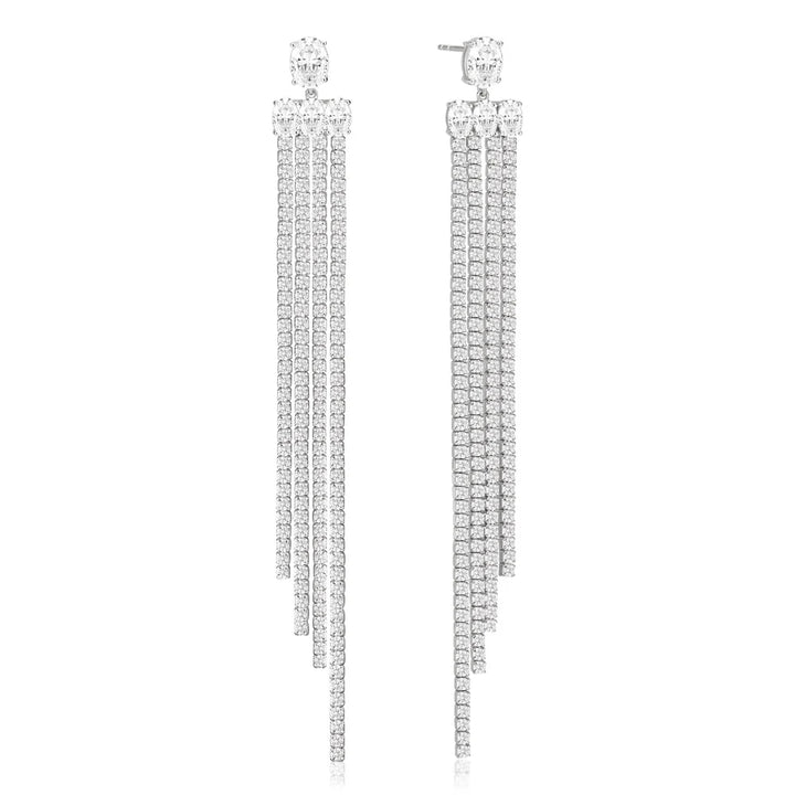 sj-e2328-cz Elisse lungo grande earrings