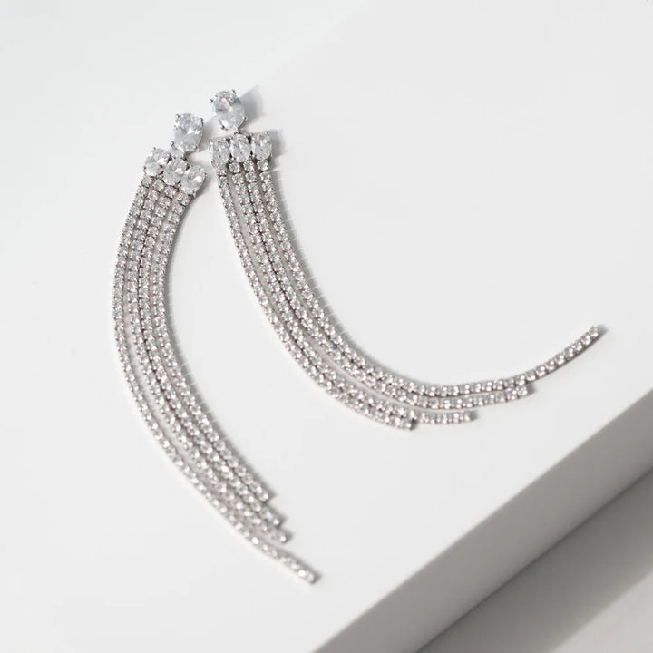 sj-e2328-cz Elisse lungo grande earrings