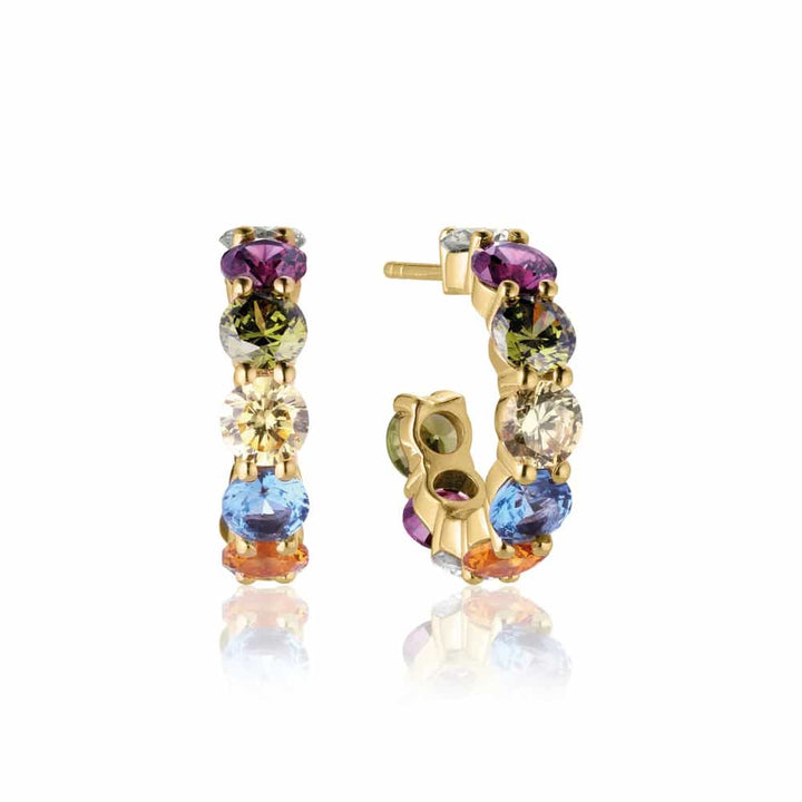 orecchini belluno creolo con zirconi multicolor