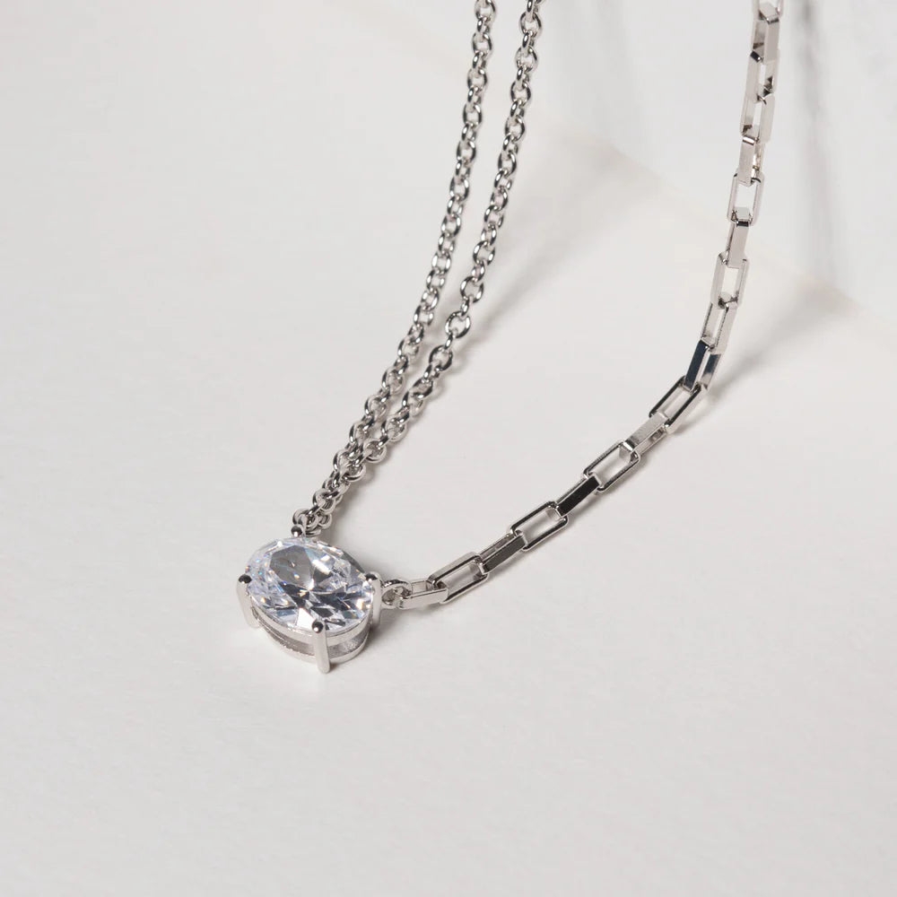 sj-n2331-cz Ellisse uno necklace