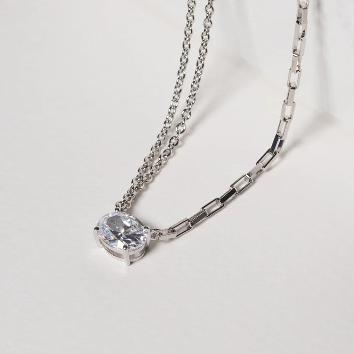 sj-n2331-cz Ellisse uno necklace