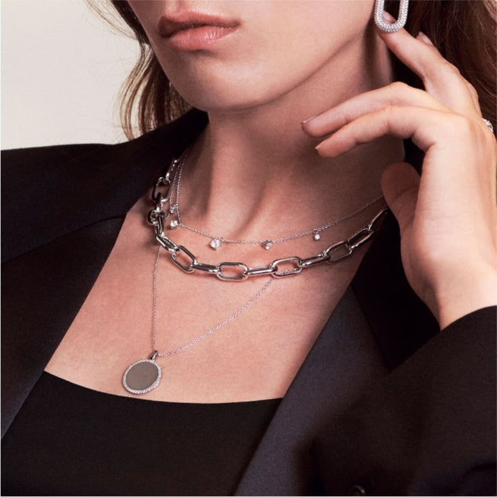 collana belluno con zirconi bianchi