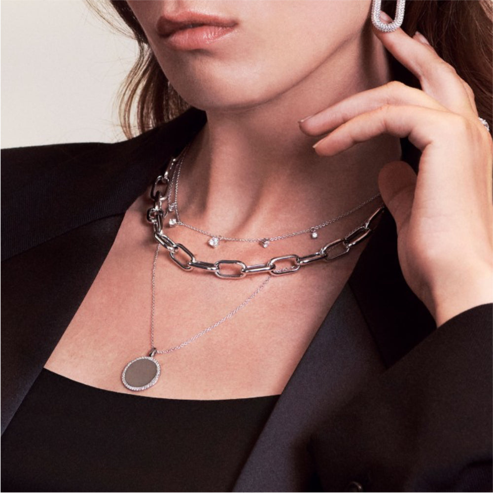 collana belluno con zirconi bianchi