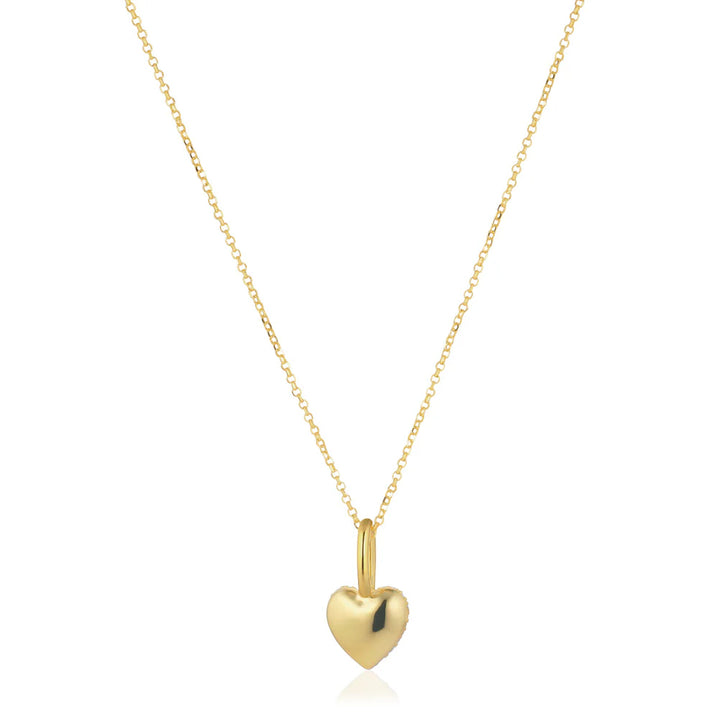 sj-p72356-xcz-yg necklace with heart and colored zirconia
