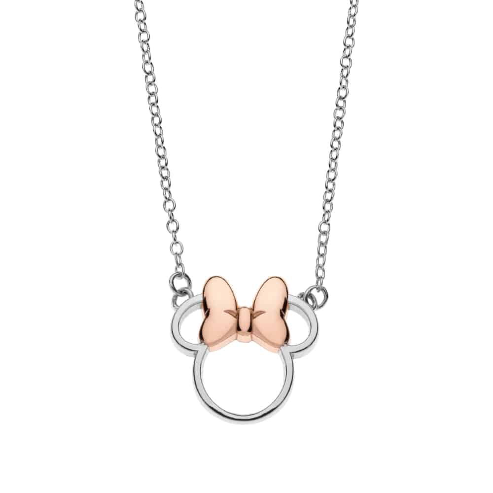 ns00001tl-157.cs Minnie Mouse silver necklace