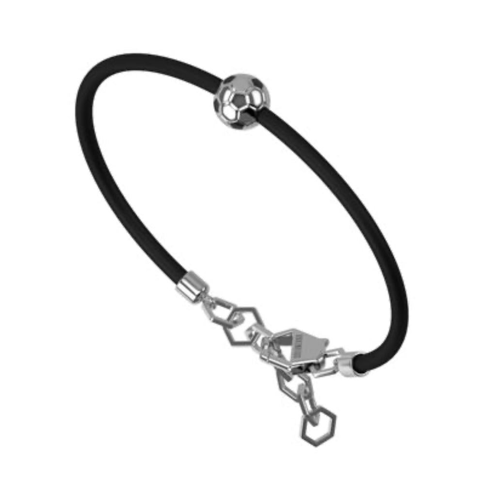 spfb01wb Rubber bracelet with soccer ball