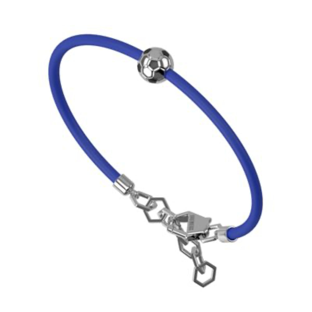 spfb01wn Rubber Bracelet with Soccer Ball