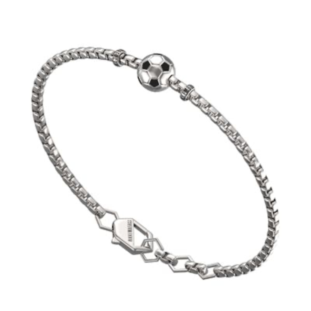 spfb02ww Steel bracelet with soccer ball