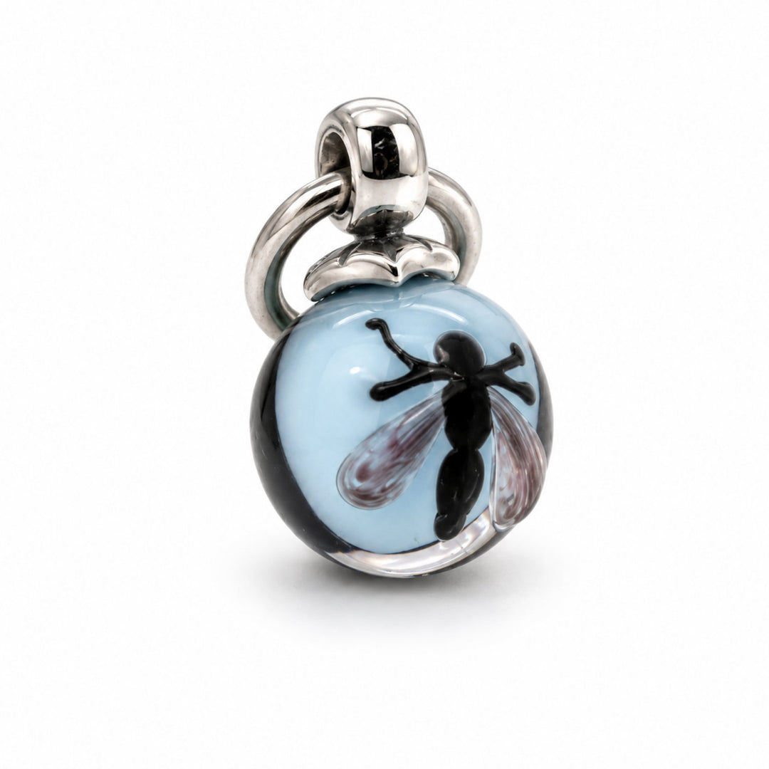 Pendente con pallina liscia con animali