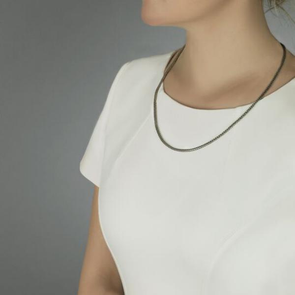 TAGNE-00009 COLLANA D'ARGENTO 80CM