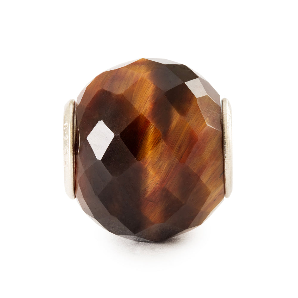 tstbe-00041 Round Faceted Yellow Tiger's Eye