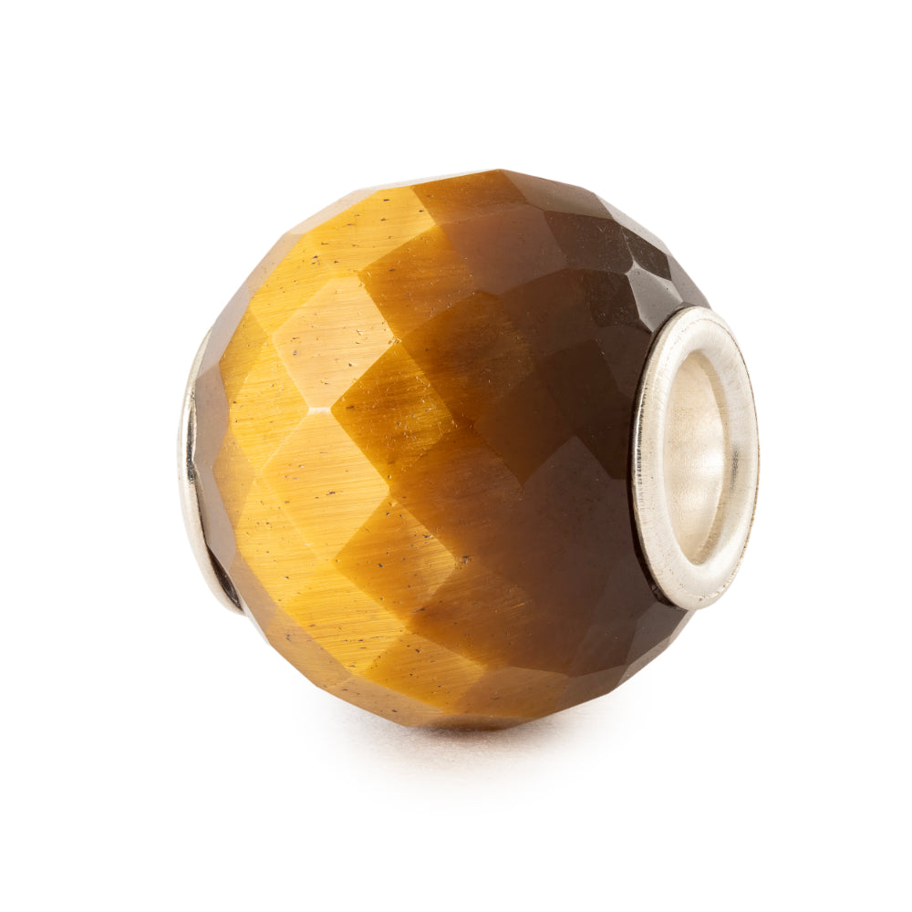 tstbe-00041 Round Faceted Yellow Tiger's Eye