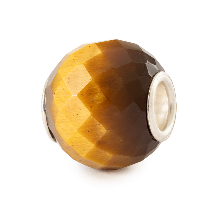 tstbe-00041 Round Faceted Yellow Tiger's Eye