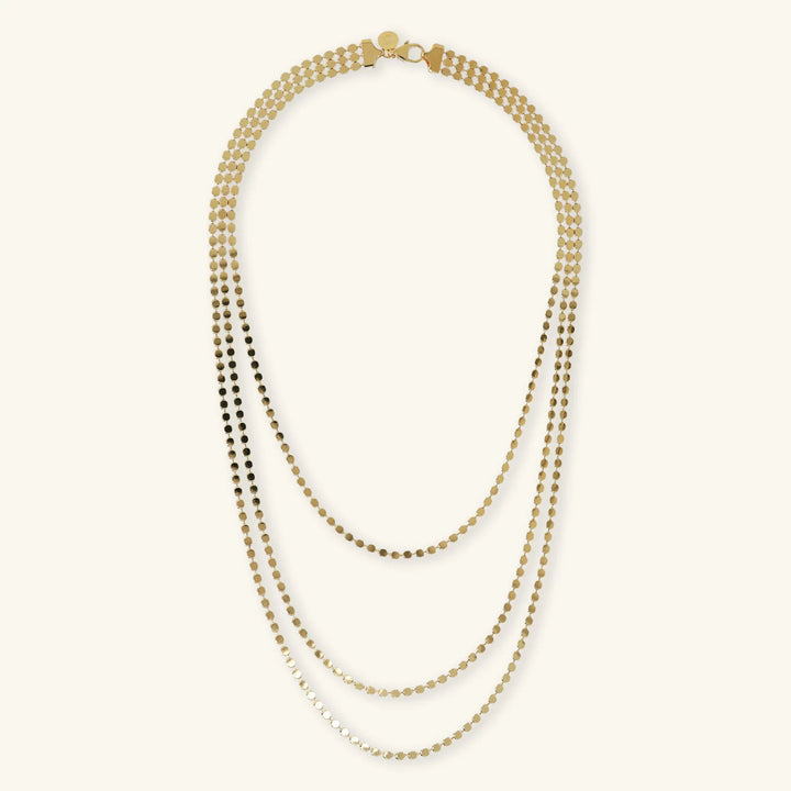 Collana Multifilo con Catena a Piccoli Dischi