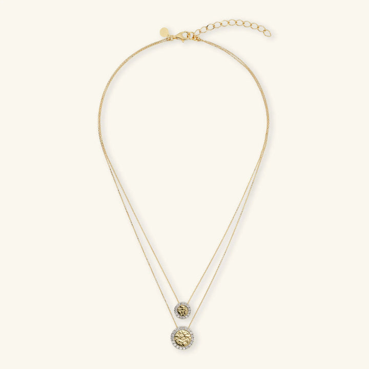 collana multifilo eclissi dorata in arg 925