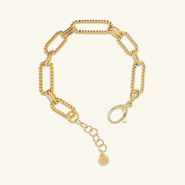 Bracciale Maglie Ovali Texture Corda