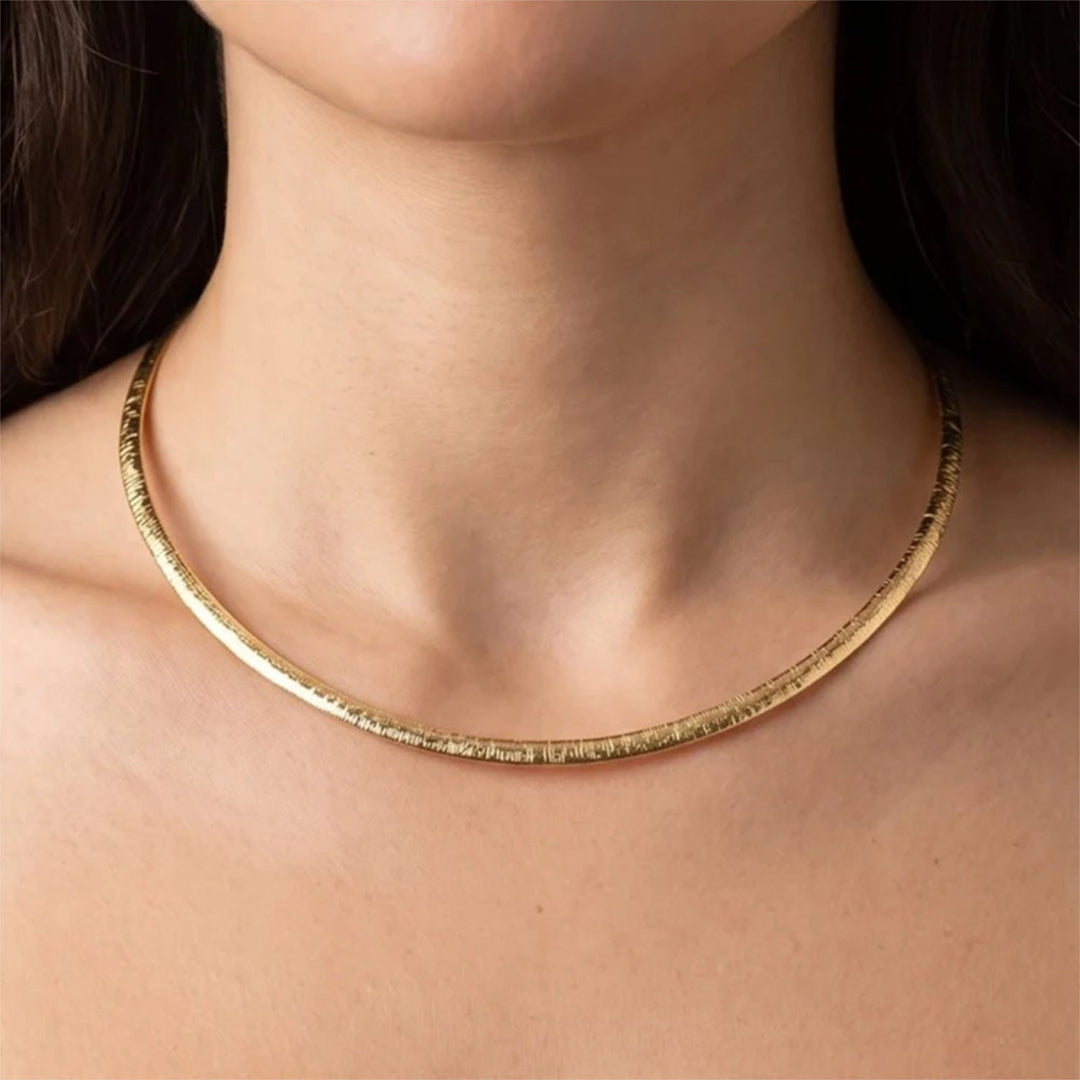 Collana Maglia Omega Martellata 3mm