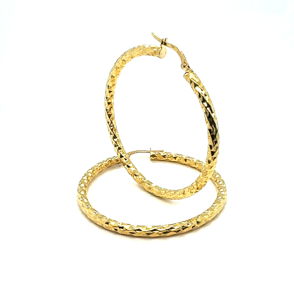 18kt gold hoop earrings