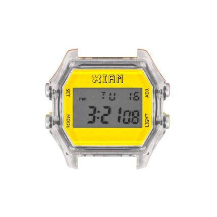 IAM-124 IAM LARGE TRANSPARENT CASE - NEON YELLOW