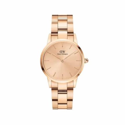 DW00100401 ICONIC UNITONE ROSE GOLD 28MM