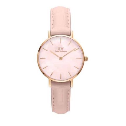 dw00100511 petite mother of pearl rose gold 28mm